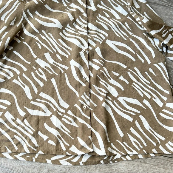 Vintage Rino Rossi Brown Zebra Print Blouse - Picture 8 of 15